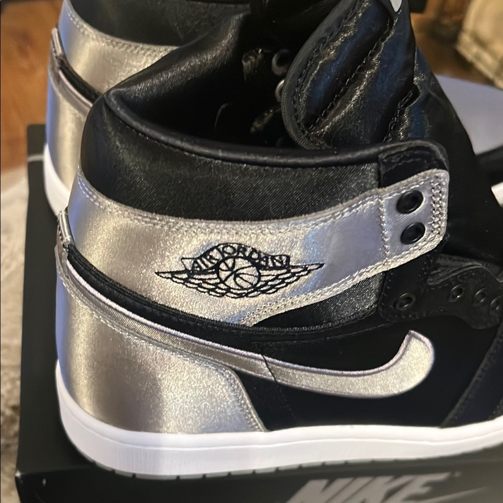 Nike High-Top Black and Silver Sneakers - Picture 3 of 6